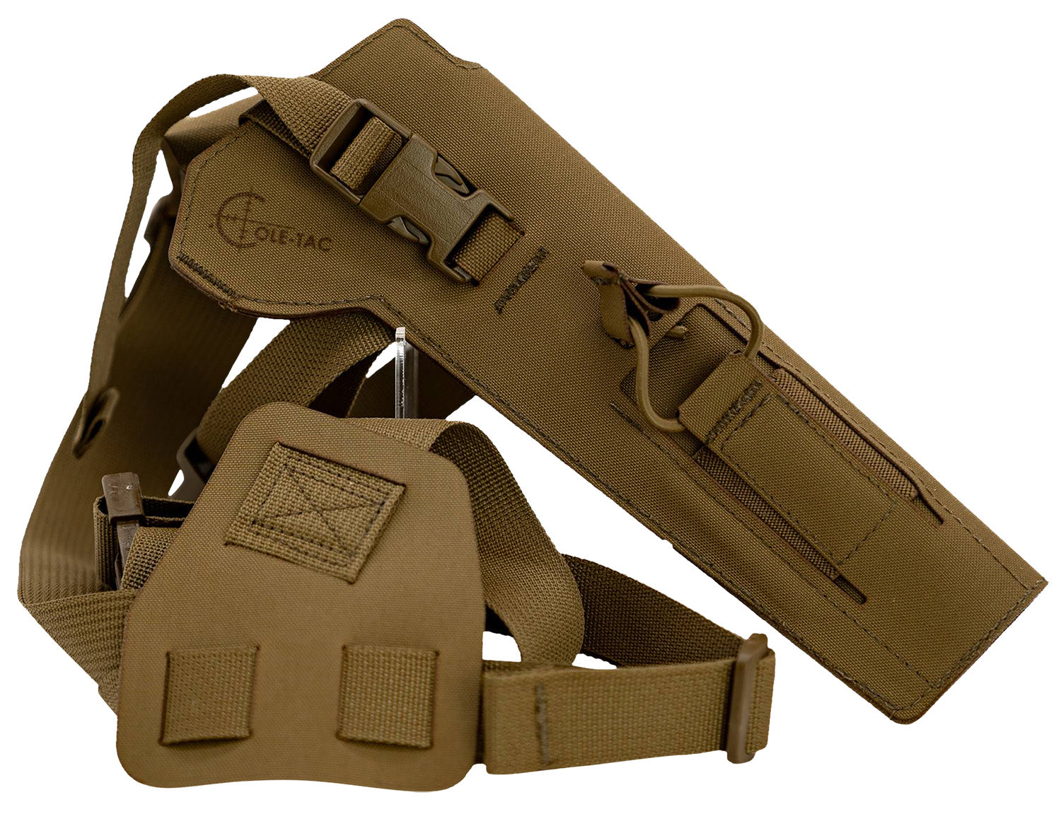 Cole-Tac VW202 Left Hand Coyote Brown Chest Varmint Wrangler Pistol Holder