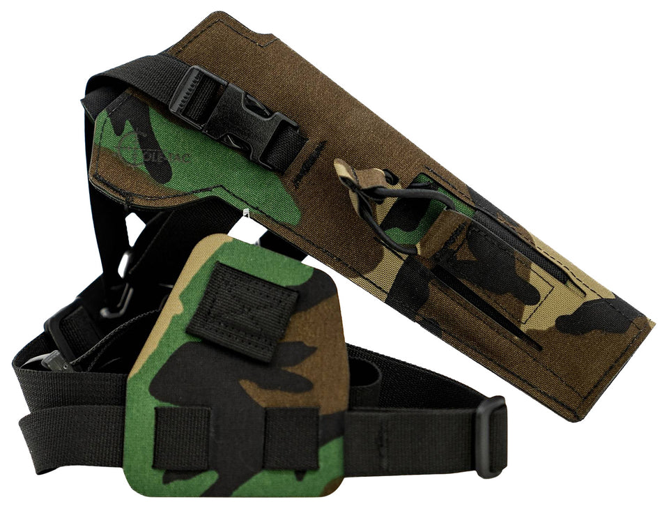 Cole-tac Varmint Wrangler VW206 LH Chest Holster M81 Woodland