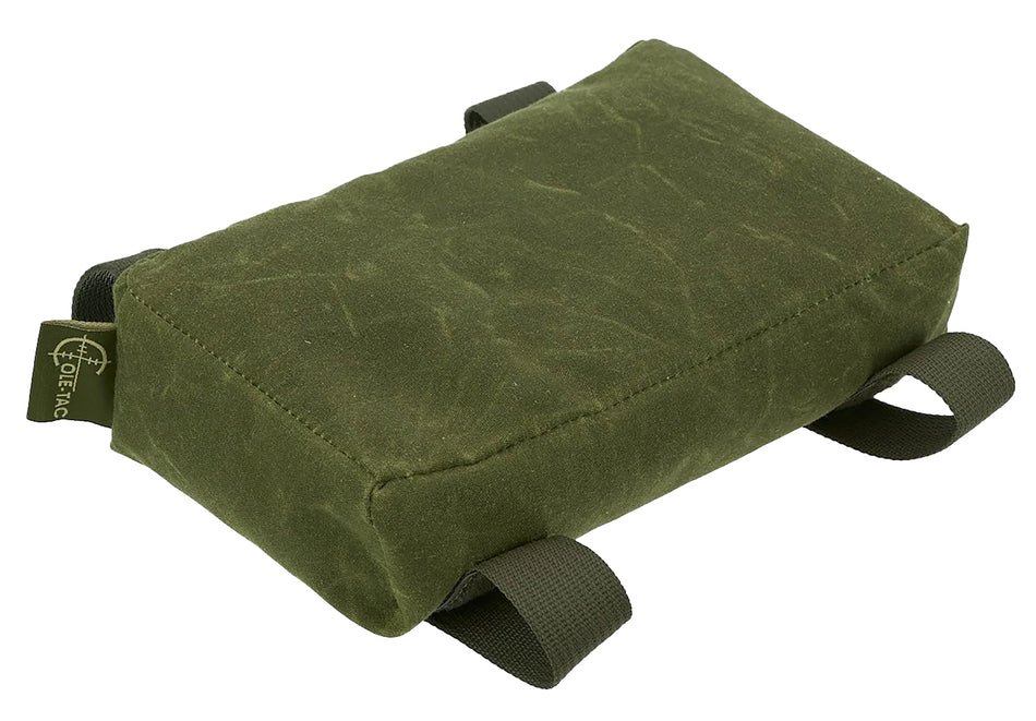 Cole-Tac FB302 Prefilled Waxed Flat Rifle Rest Bag Green Nylon