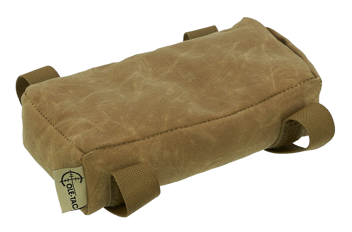 Cole-Tac FB303 Prefilled Waxed Flat Rifle Rest Bag Coyote Brown Nylon