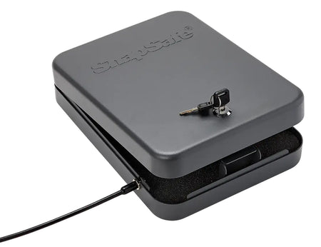 SnapSafe 75220 2XL Key Lock Handgun Storage Box Black Steel 11.50" L x 8.50" W x 2.50" D