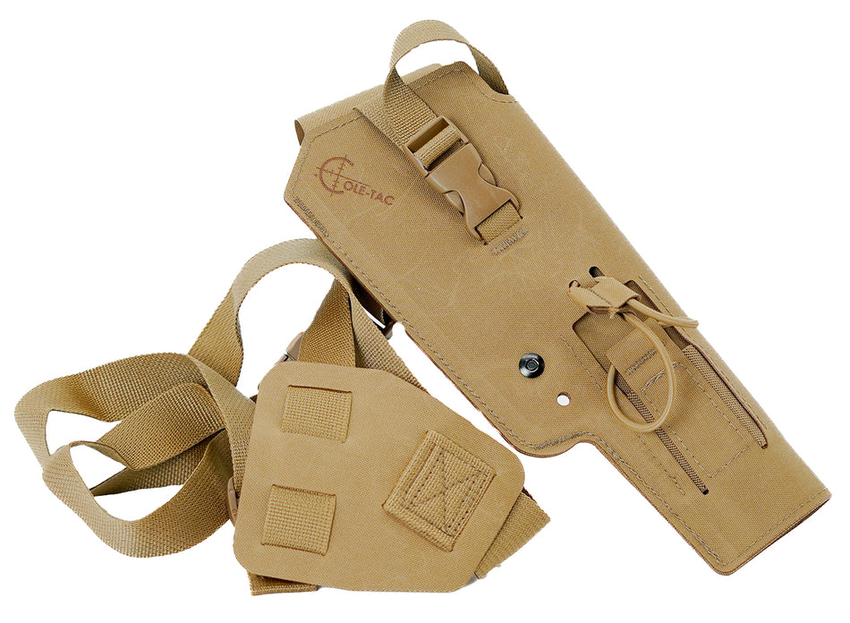 Cole-tac Varmint Wrangler VW212 LH Chest Holster Coyote Brown