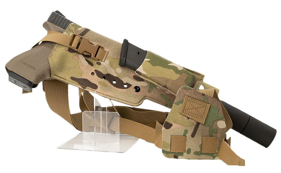 Cole-tac Varmint Wrangler XL Chest-Mount Pistol Holder MultiCam RH VWX107