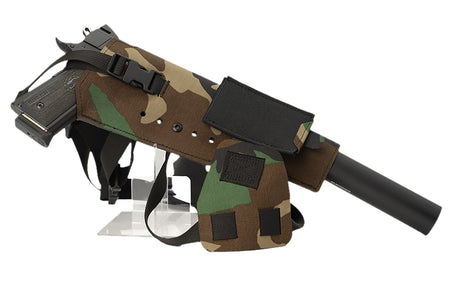 Cole-tac Varmint Wrangler XL Chest-Mount Pistol Holder M81 Woodland LH VWX112