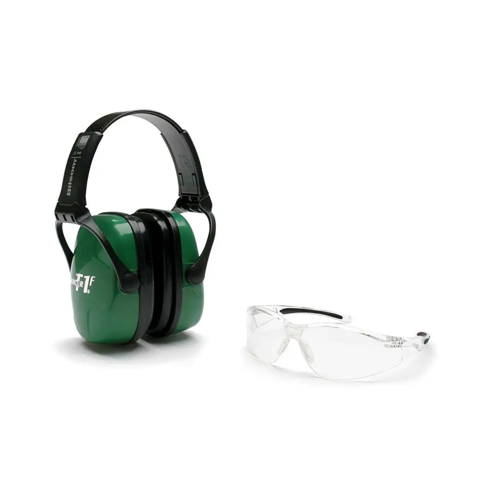 Howard Leight Adult Green Earmuff/Glasses Shooting Protection Combo