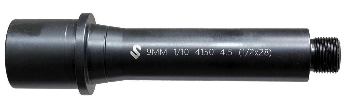 Lead & Steel LLC AR9 4.5 Inch Nitride Barrel 1/2x28 LS9MM45-28