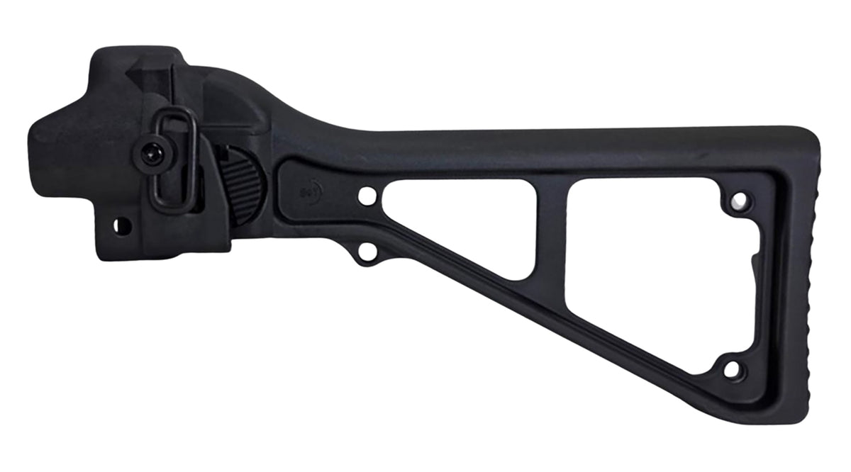 B&T Firearms BT-20155 Black Folding Stock Aluminum Polymer Compatible with HK MP5