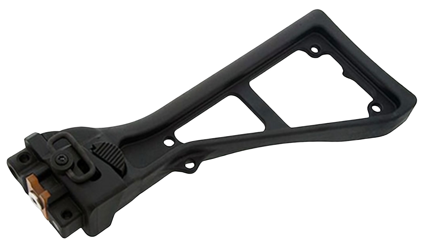 B&T Firearms BT-20151-2-US Black Polymer Aluminum Folding Buttstock for HK MP5K Platform