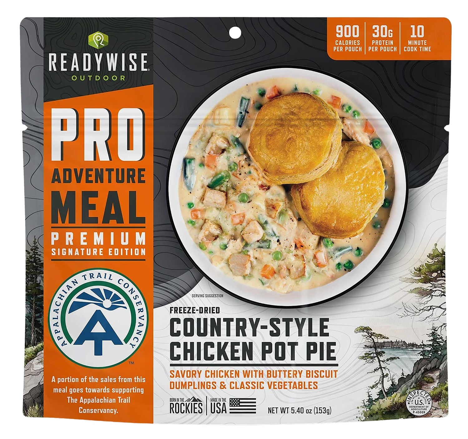 Wise Foods RW05407 Pro Meal Chicken Pot Pie Pouches 6-Pack 2 Servings Each