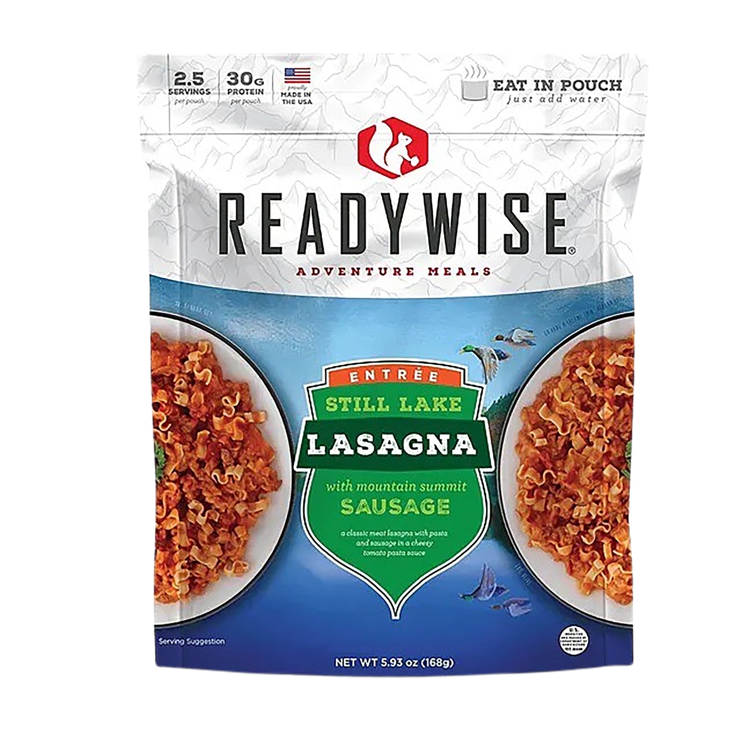 Wise Foods RW05808 Beef Lasagna Meal Pouch 6-Pack 2-Serving Pouches
