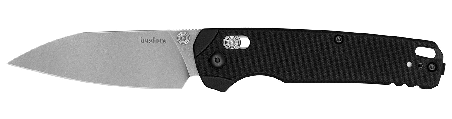 Kershaw Bel Air XL 6110 3.40" Folding Plain CPM MagnaCut Stonewashed Blade Textured Black G10 Handle
