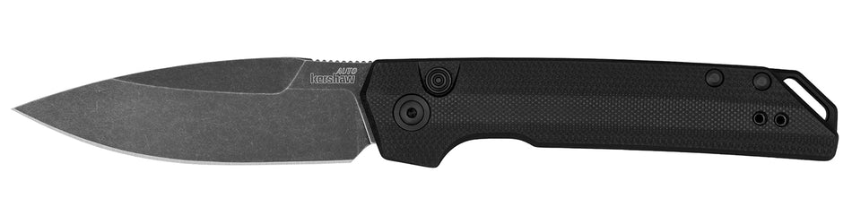 Kershaw Launch Iridium Automatic 7038G10 3.45" Folding Plain Black Oxide CPM MagnaCut Blade Black Anodized Aluminum G10 Handle