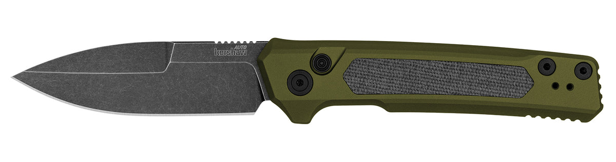 Kershaw Launch 22 Automatic 7205 3.45" Folding Spear Point CPM MagnaCut Steel Blade OD Green Aluminum Black Micarta Handle