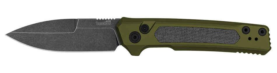 Kershaw Launch 22 Automatic 7205 3.45" Folding Spear Point CPM MagnaCut Steel Blade OD Green Aluminum Black Micarta Handle