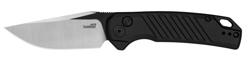 Kershaw Launch 23 Automatic 7305 3.30" Folding Trailing Point Black Cerakote/Satin CPM 154 Steel Black Anodized Aluminum Handle