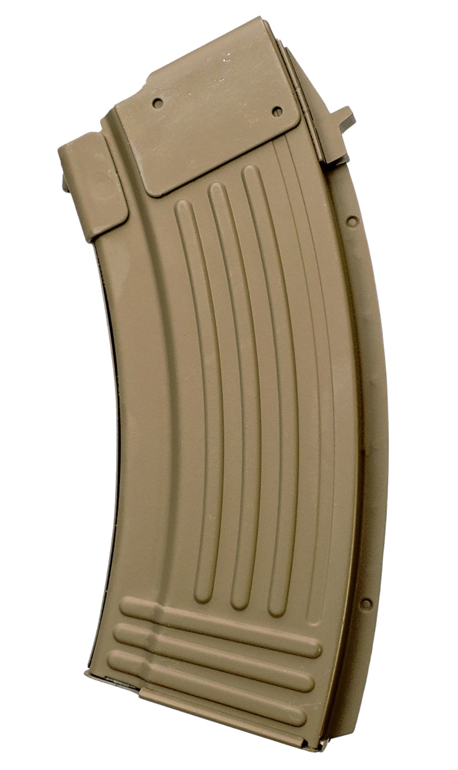 Global Ordnance AK-47 20-Round 7.62x39mm Fully Ribbed FDE Steel Magazine