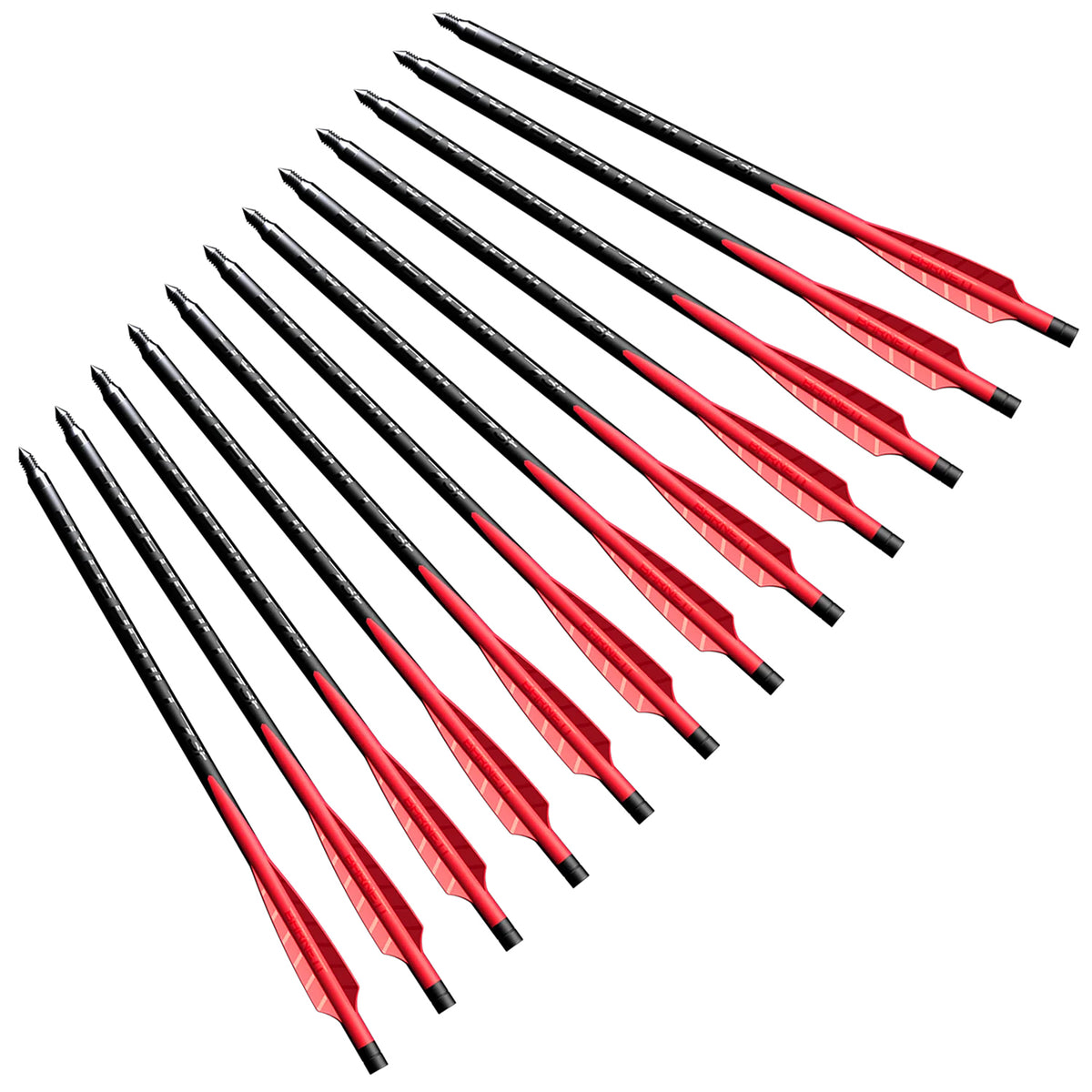 Barnett BAR50038 DeMun 3 Fletch HyperBolt Crossbow Bolts 12 Pk