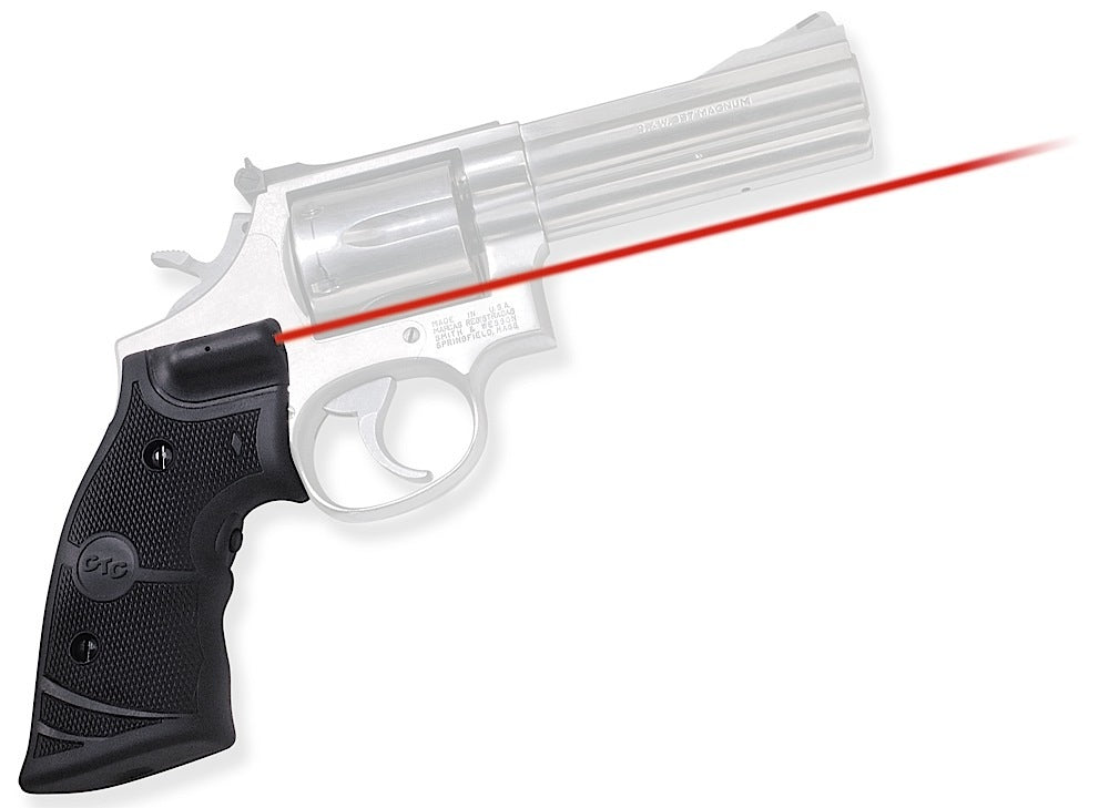 Crimson Trace 011280 S&W K & L Frame Square Butt Lasergrips, 633nM Red Laser 5mW Output, Black Polymer