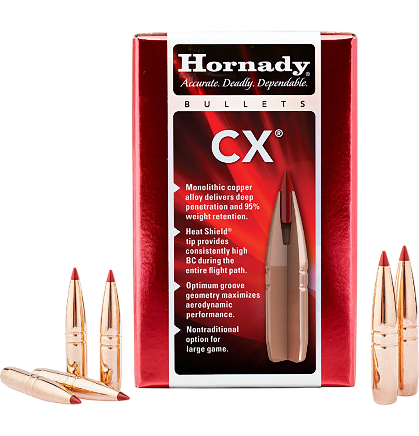 Hornady Bullets 22 Cal .224 65gr CX Reloading Bullets 50-Count