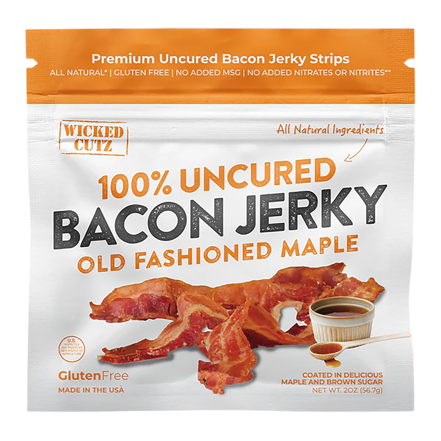 Wicked Cutz WCPJ02MA Maple Bacon Protein Snacks 10 Count