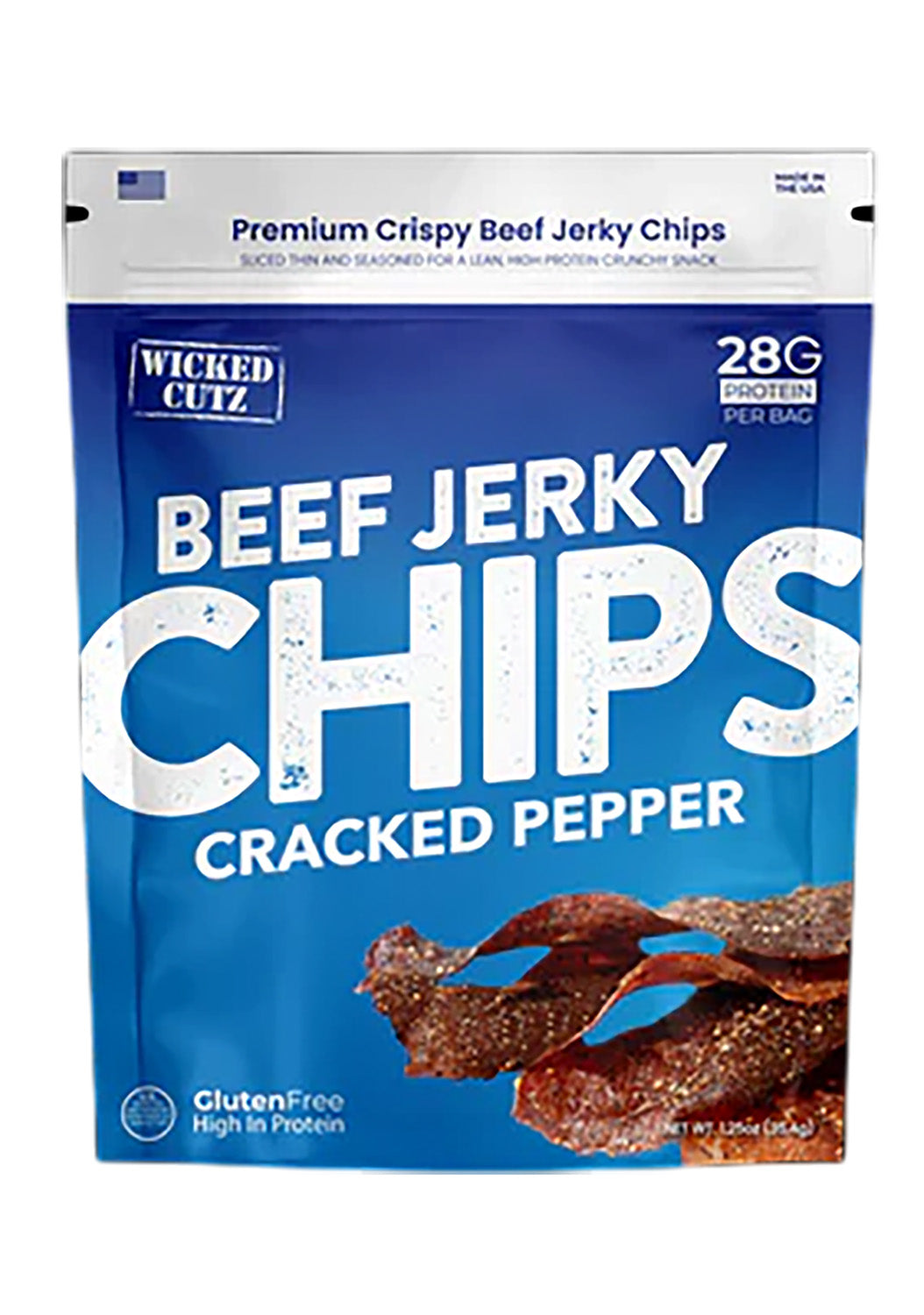 Wicked Cutz WCBC01CP Cracked Pepper Jerky Chip Snack Pack 8