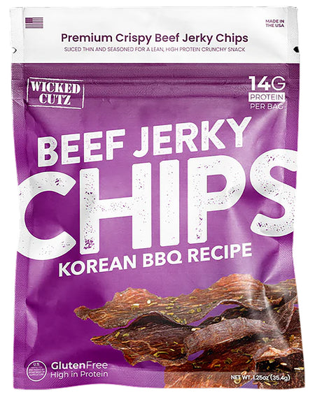 Wicked Cutz WCBC01KB Korean Barbecue Jerky Chip Snack Pack 8