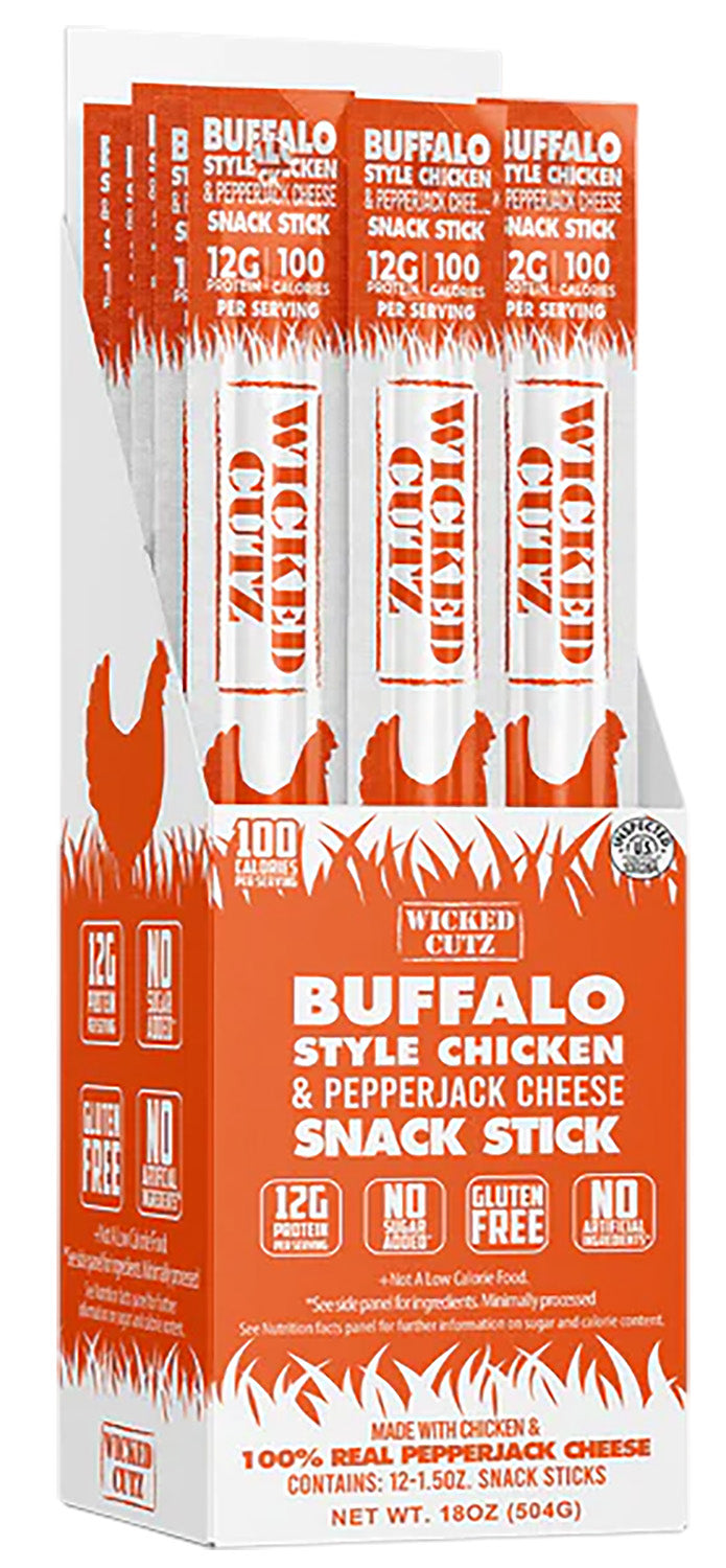 Wicked Cutz WCCS12BC Spicy Buffalo Chicken and Cheese Sticks 12 Count