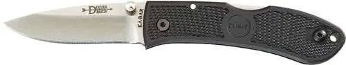 Ka-Bar Dozier Mini Folding Knife 2.25in Black Drop Point Pocket Clip