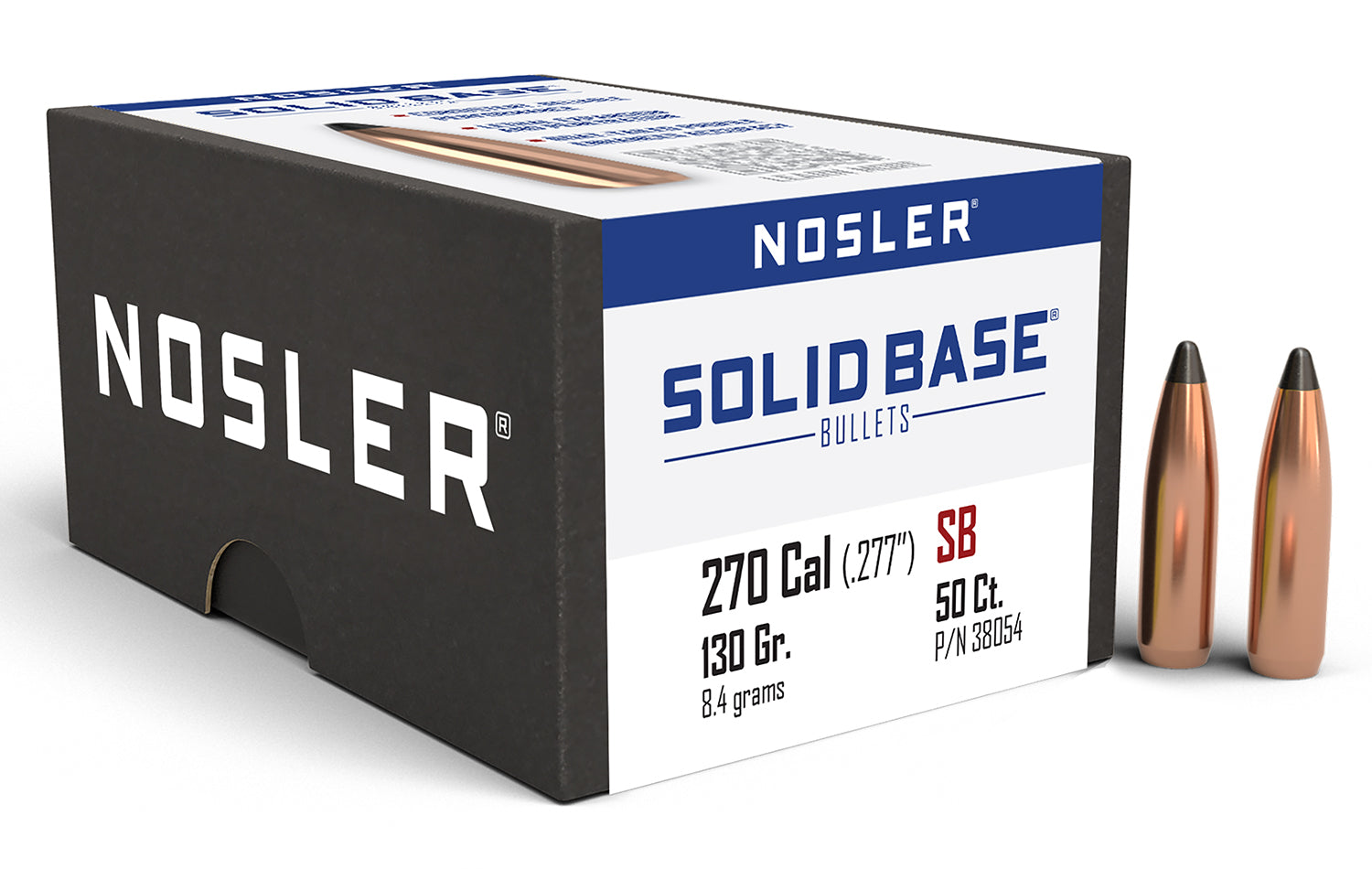 Nosler 270 Cal .277 130gr Solid Base Soft Point Reloading Bullets 50ct