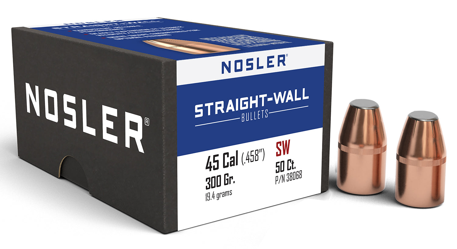 Nosler 45 Cal .458" 300gr Power Point Rifle Bullets 50ct