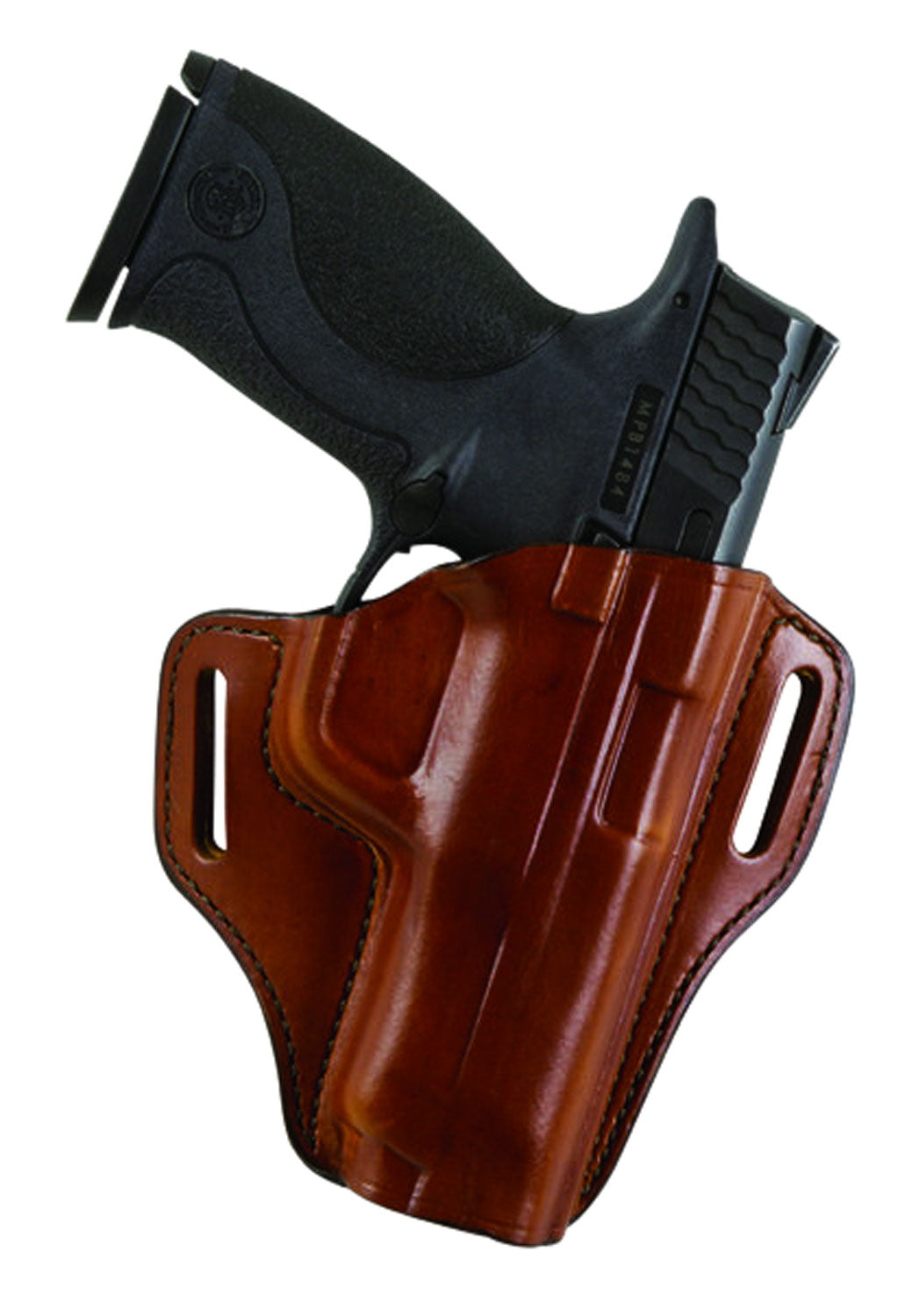 Bianchi Remedy Model 57 OWB Holster Size 12 Tan Leather Fits Colt 1911 Commander Right Hand