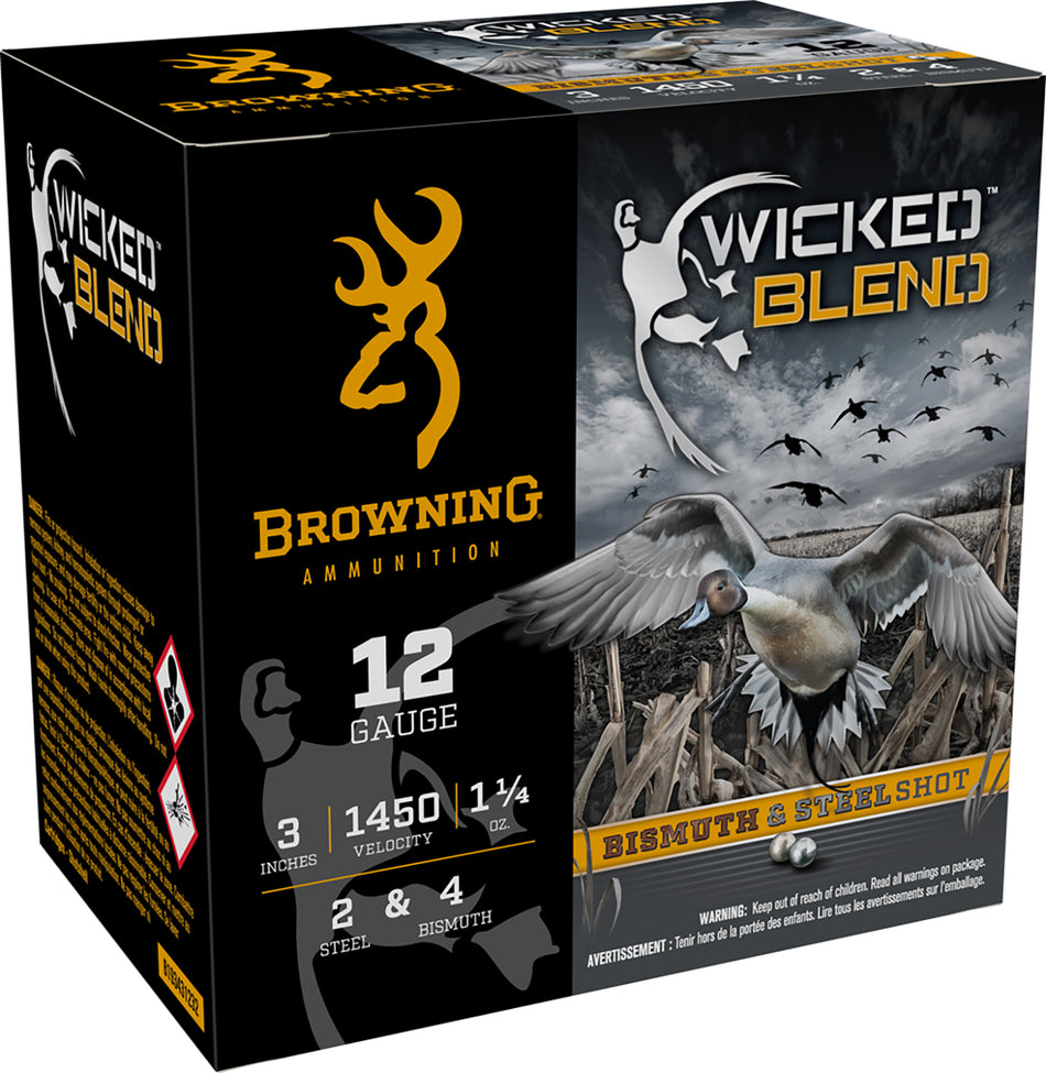 Browning  Shotgun Ammo 12 Gauge 3 in 1-1/4 oz #2 / 4
