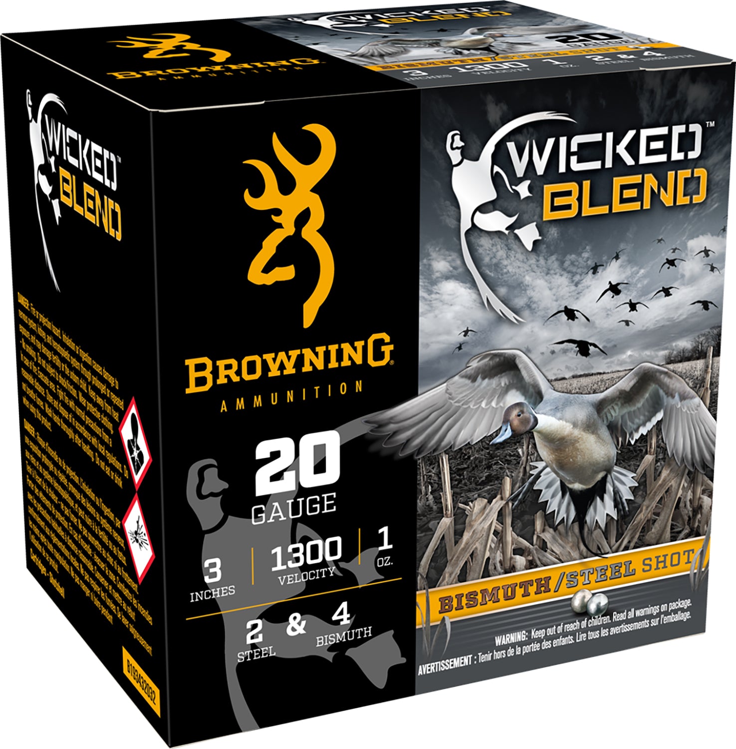 Browning  Shotgun Ammo 20 Gauge 3 in 1 oz #2 / 4