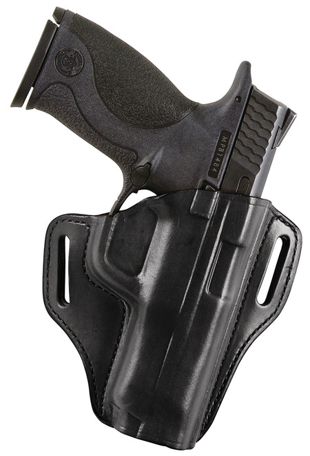 Bianchi Remedy Model 57 OWB Holster Size 15 Black Leather Fits S&W M&P Shield Right Hand