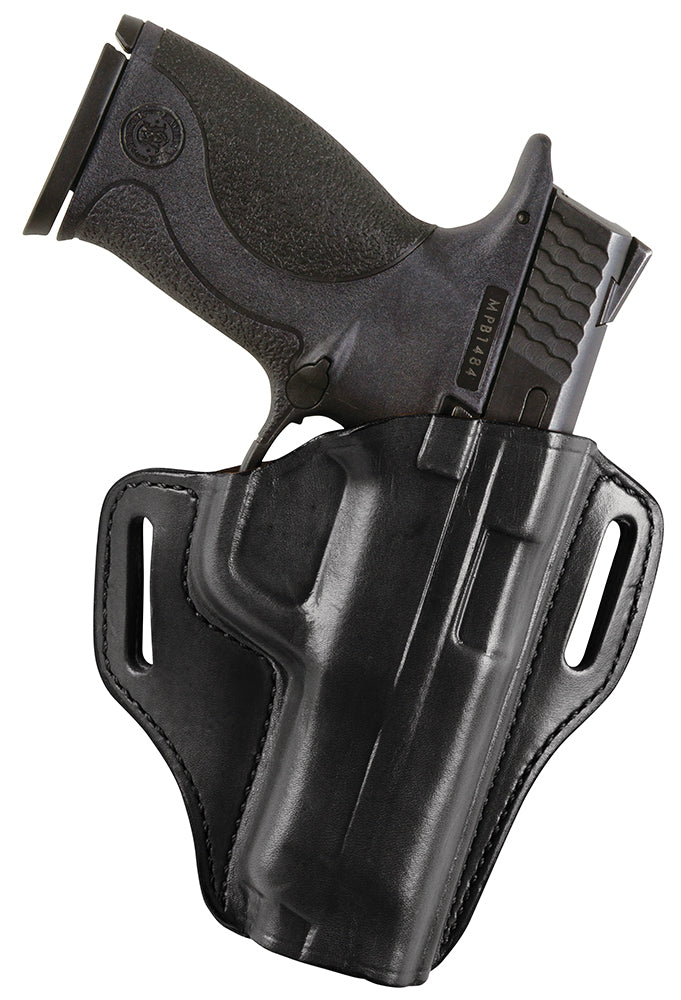 Bianchi Remedy Model 57 OWB Holster Size 15 Black Leather Fits S&W M&P Shield Right Hand