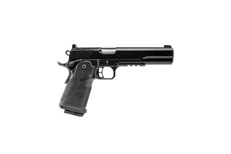 Kimber Mfg, Inc 3600304 DS Warrior 10mm Auto 18+1 6" Matte Stainless Barrel, KimPro Black Optic Cut/Serrated Slide, Black Stainless Steel Frame w/Beavertail & Picatinny Rail, Black Carbon Fiber Grip,