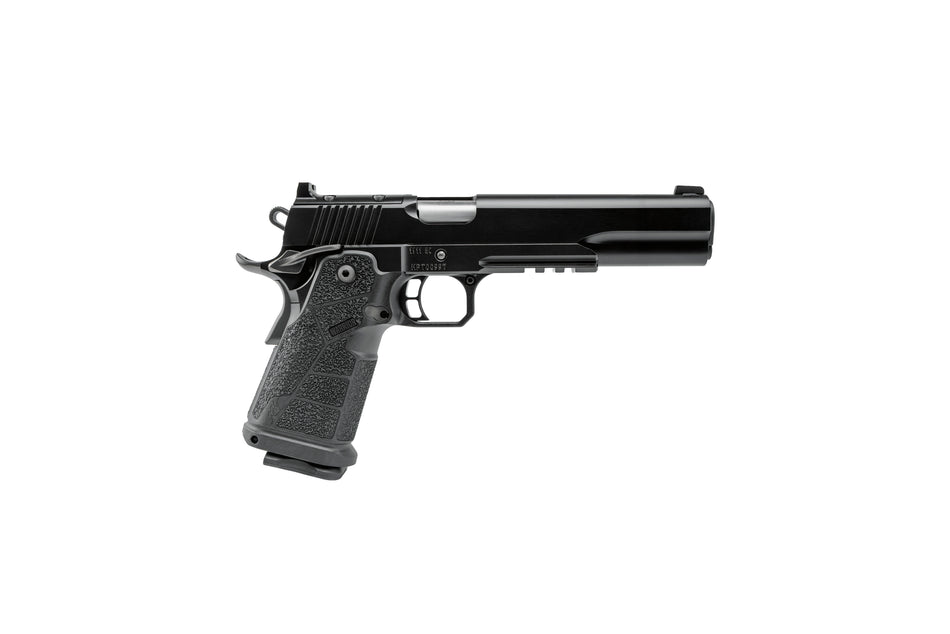 Kimber Mfg, Inc 3600304 DS Warrior 10mm Auto 18+1 6" Matte Stainless Barrel, KimPro Black Optic Cut/Serrated Slide, Black Stainless Steel Frame w/Beavertail & Picatinny Rail, Black Carbon Fiber Grip,