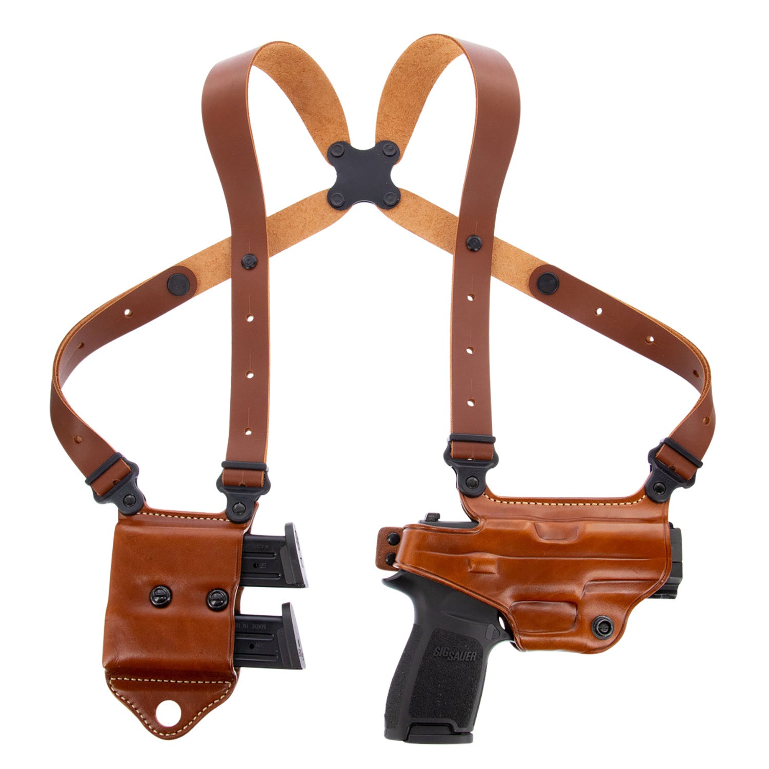 Galco MCII250 Miami Classic II Full Shoulder System Tan Leather Fits Sig P229 P226 P228 Right Hand
