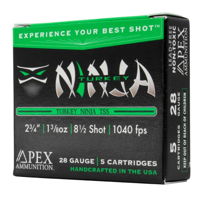 Apex Turkey Tss Ninja Shotgun Ammo 28 Gauge 2.75 in 1-3/8 oz #8.5