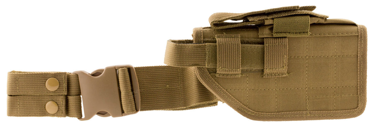 NcStar Drop Leg Thigh Holster Tan PVC Fits Most Full Size and Compact Semi-Auto Pistols Right Hand