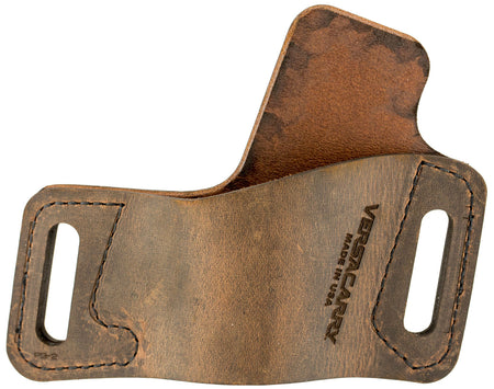 Versacarry WBOWB23 OWB Distressed Brown Leather Holster Large Semi-Auto Right-Hand Carry