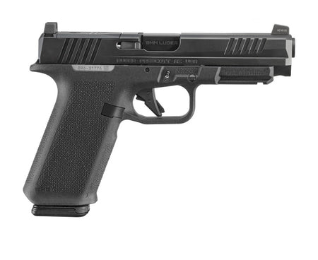 Ruger 19444 RXM 9mm Luger 17+1 4.50" Black FNC Nitride Alloy Steel Barrel & Optic Ready/Serrated Slide, Black Polymer Frame w/Accessory Rail, Textured Grip, RMR/RMSc/DeltaPoint Pro Footprint
