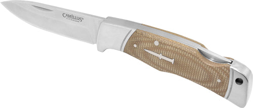 Camillus Classic Micarta Handle Lock Back Folding Knife 3.25" SS Blade