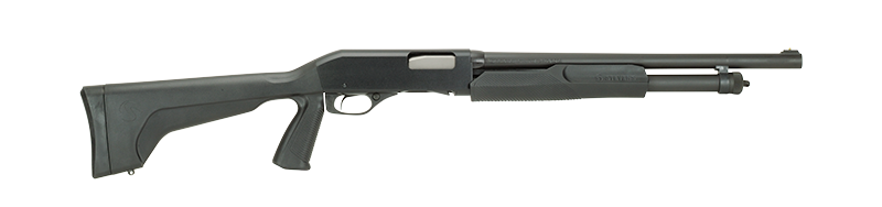 Stevens 19485 320 Security Full Size 12 Gauge Pump 3" 5+1 18.50" Matte Black Carbon Steel Barrel, Matte Black Aluminum Receiver, Fixed w/Pistol Grip Black Synthetic Stock, Ambidextrous