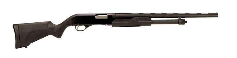 Stevens 22436 320 Field Full Size 20 Gauge Pump 3" 5+1 26" Matte Black Vent Rib Barrel, Matte Black Aluminum Receiver, Fixed Matte Black Synthetic Stock, Ambidextrous