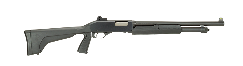 Stevens 19495 320 Security Full Size 12 Gauge Pump 3" 5+1 18.50" Matte Black Carbon Steel Barrel, Matte Black Aluminum Receiver, Fixed w/Pistol Grip Matte Black Synthetic Stock, Ambidextrous
