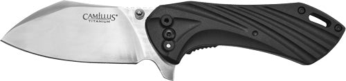 Camillus Chunk Stainless Black Folding Cleaver Knife 7.25" OAL