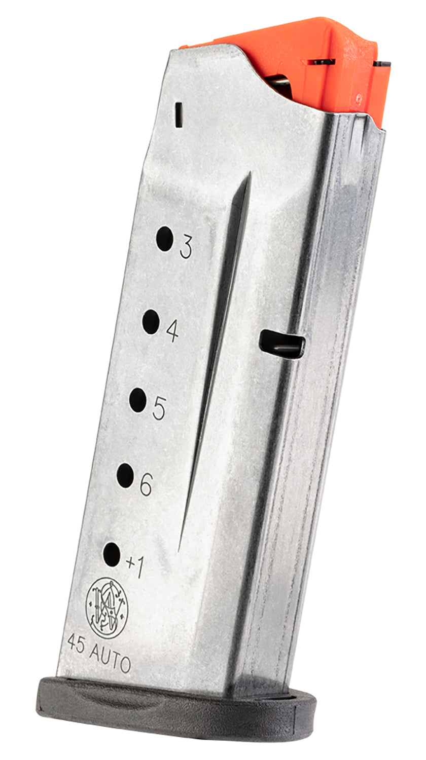 S&W M&P Shield .45 Auto 6rd Stainless Steel Factory Magazine