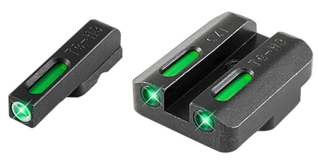 TruGlo TFX TG13CZ1A Green Tritium & Fiber Optic Iron Sight Set - White Outline Front/Rear