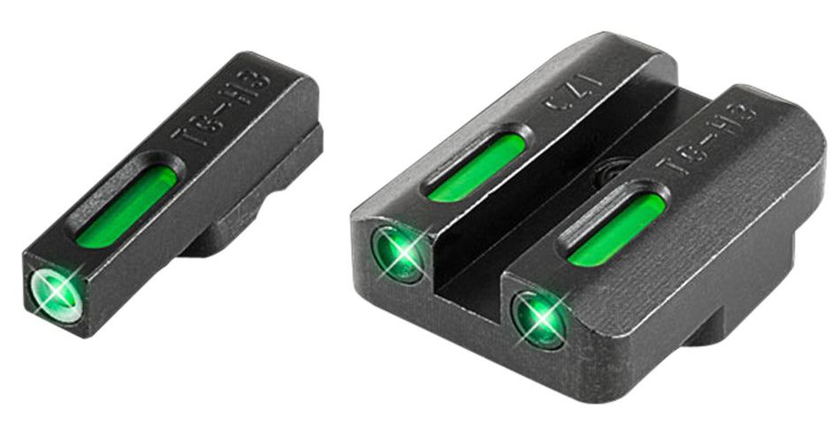 TruGlo TFX TG13CZ1A Green Tritium & Fiber Optic Iron Sight Set - White Outline Front/Rear